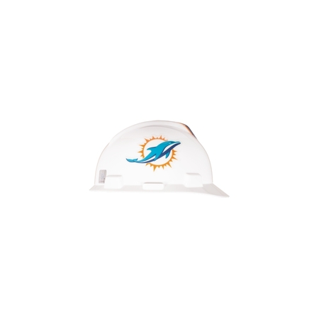 Msa Safety HARDHAT CAP, V-GARD, 1-TOUCH, NFL MIAMI DOLPHINS,  818399